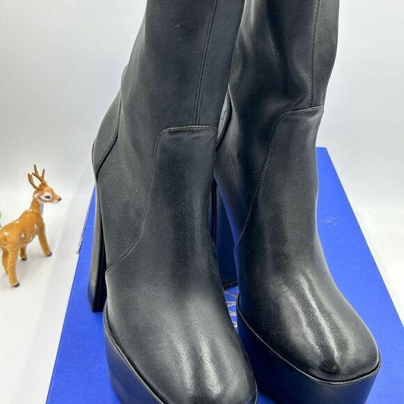 Women’s Stuart Weitzman stretch platform sky, high booties size 10 made Spain - Picture 12 of 14